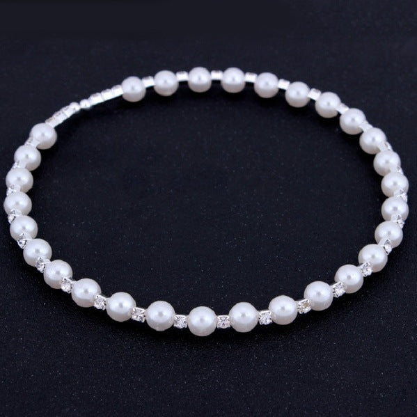 Bridal bridal accessories 8MM handmade pearls Rhinestone suits