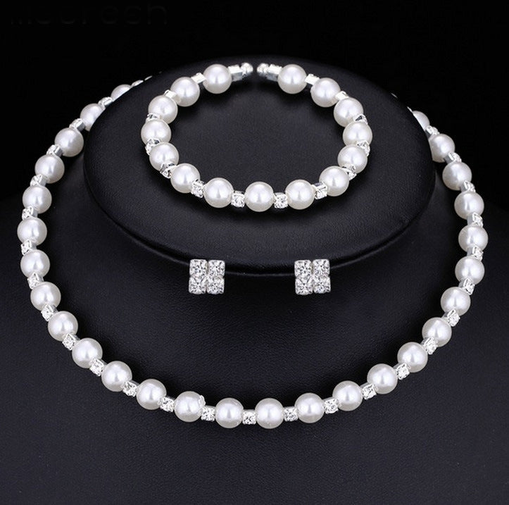 Bridal bridal accessories 8MM handmade pearls Rhinestone suits