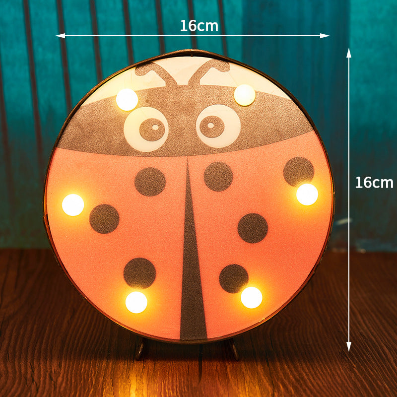 Halloween Decoration LED Light Pumpkin Ladybug Bat Head