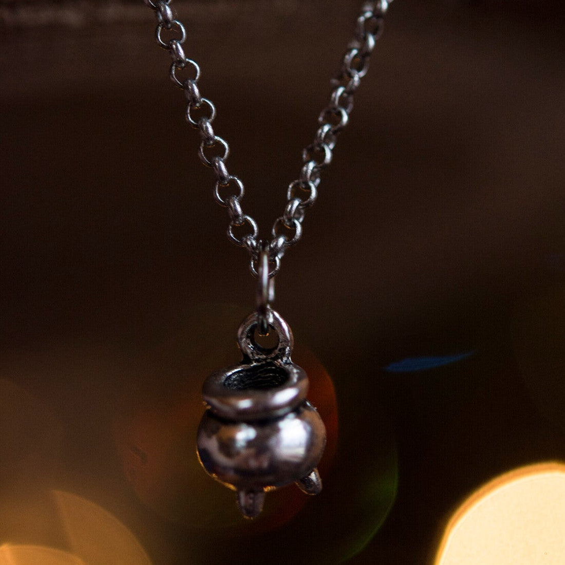 Creative Halloween Wizard's Cauldron Necklace