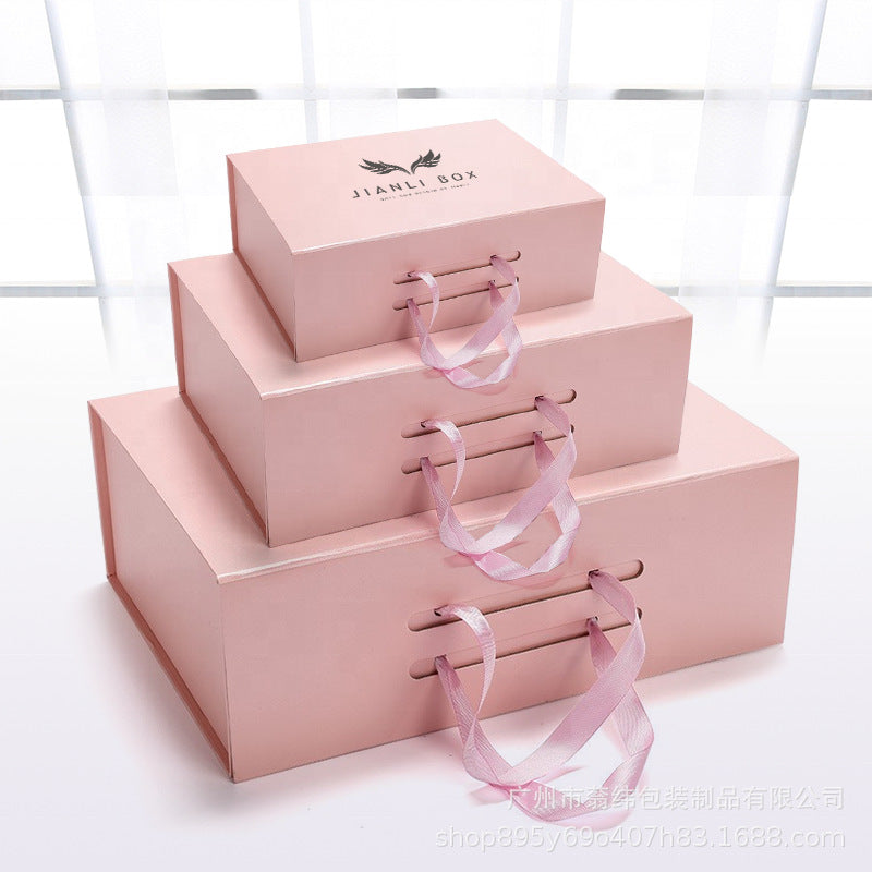 Cosmetics portable cardboard gift box