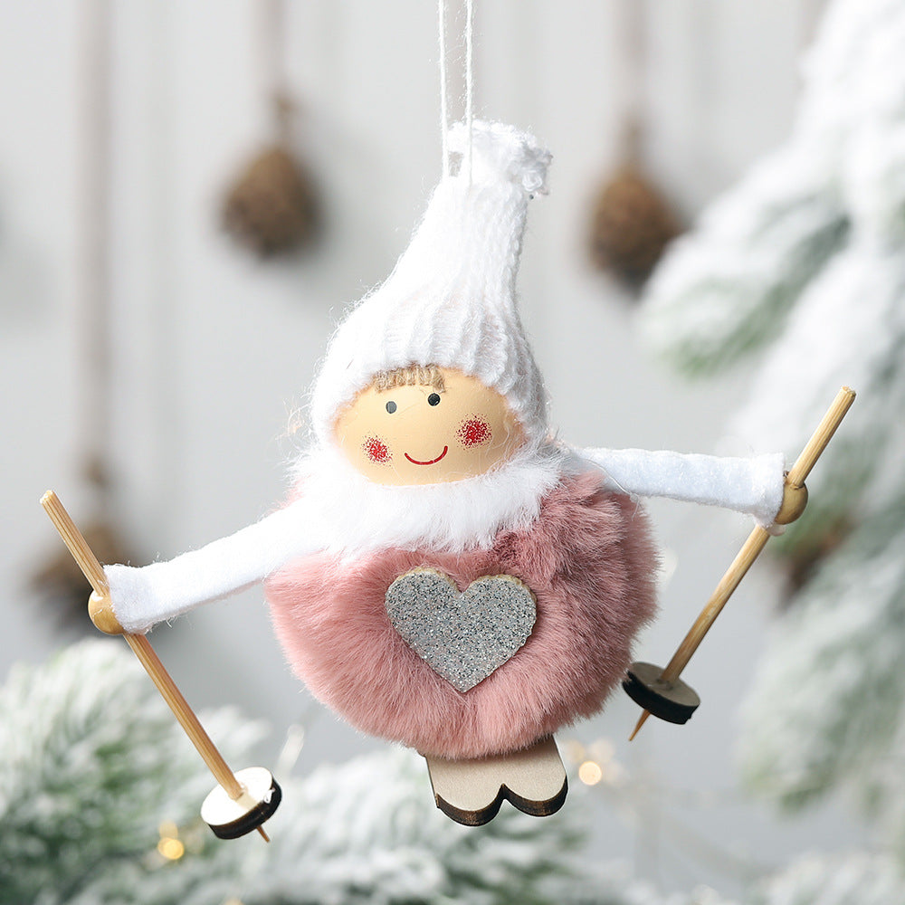 Creative Plush Ball Doll Christmas Tree Pendant