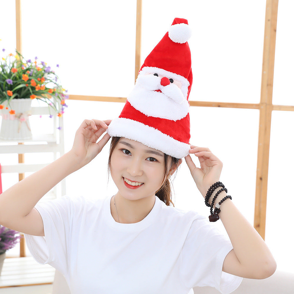 Electric Christmas Hat Santa Hat with Light Sing