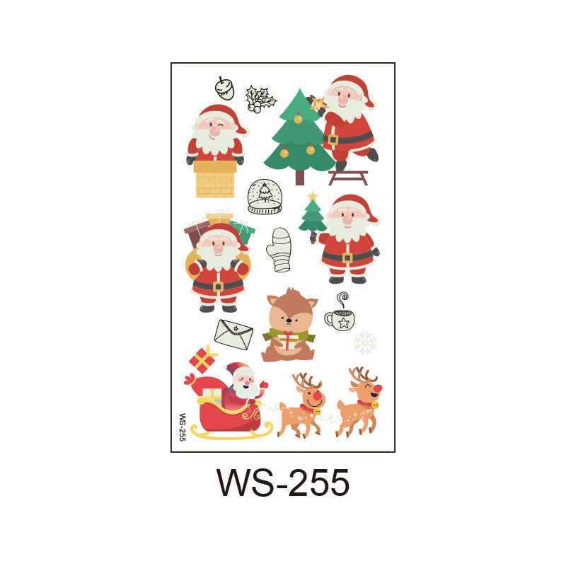 Merry Christmas Santa Claus Luminous Tattoo Sticker