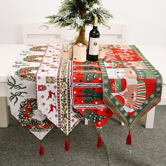 Christmas decorations knitting cloth table flag
