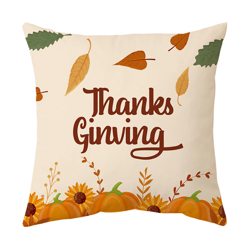 Thanksgiving  English Alphabet Sofa Cushion Pillowcase