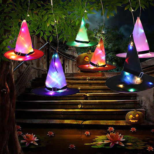 Halloween Decoration Witch Hat LED Lights Party Decor