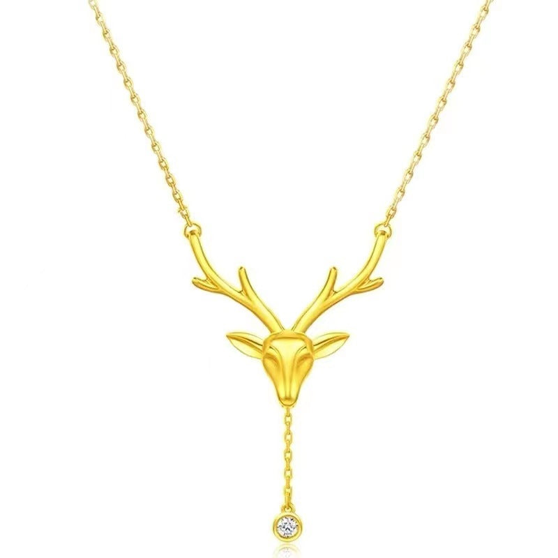 Christmas Birthday Gift Elk Necklace