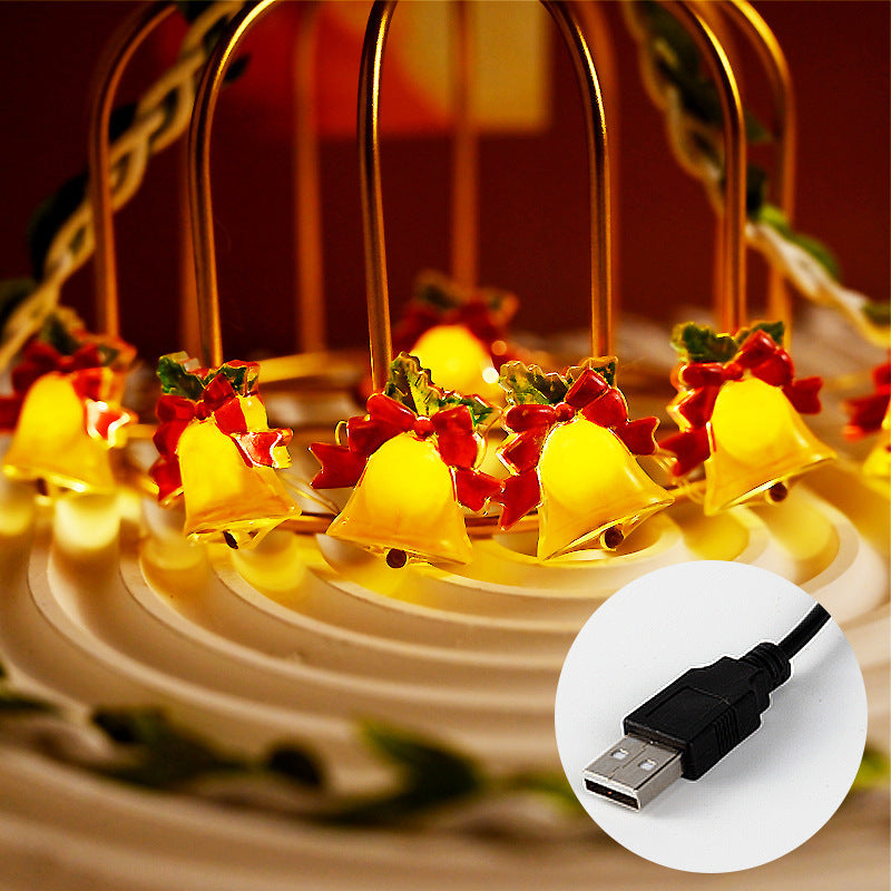 Led Christmas Decorative Bell Holiday String Light