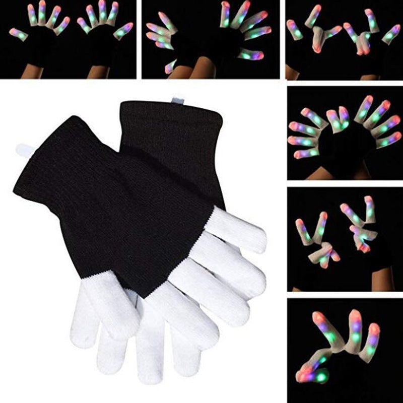 Led Glowing Gloves Rainbow Glowing Gloves