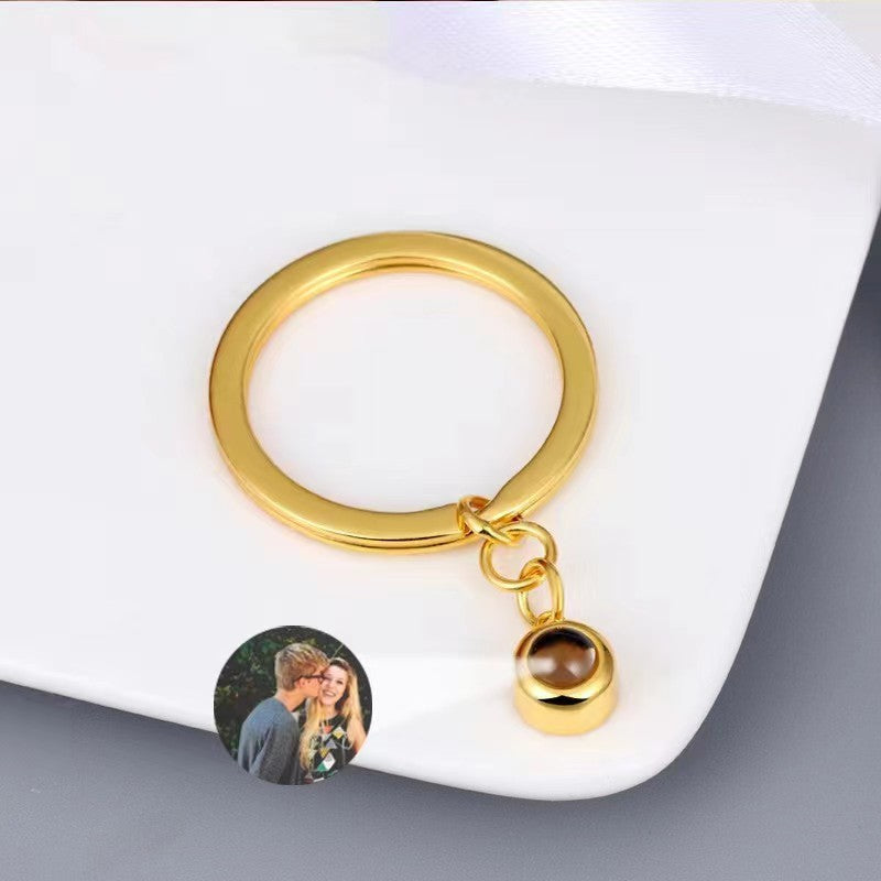 Personalized Photo Projection Key Chain Simple Custom