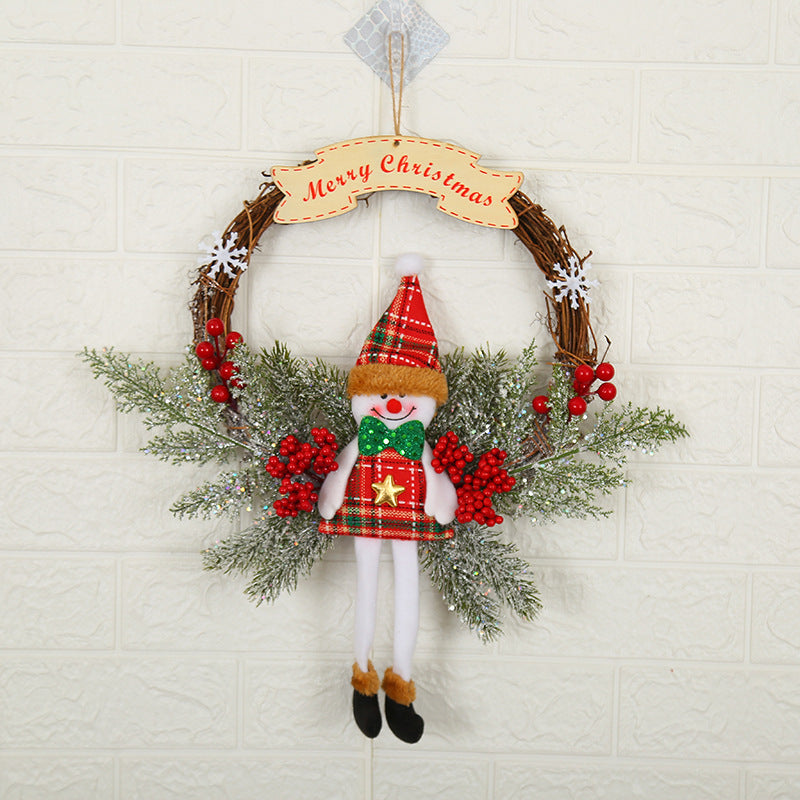 Christmas Decorations WreathWindow Arrangement Door Hanging