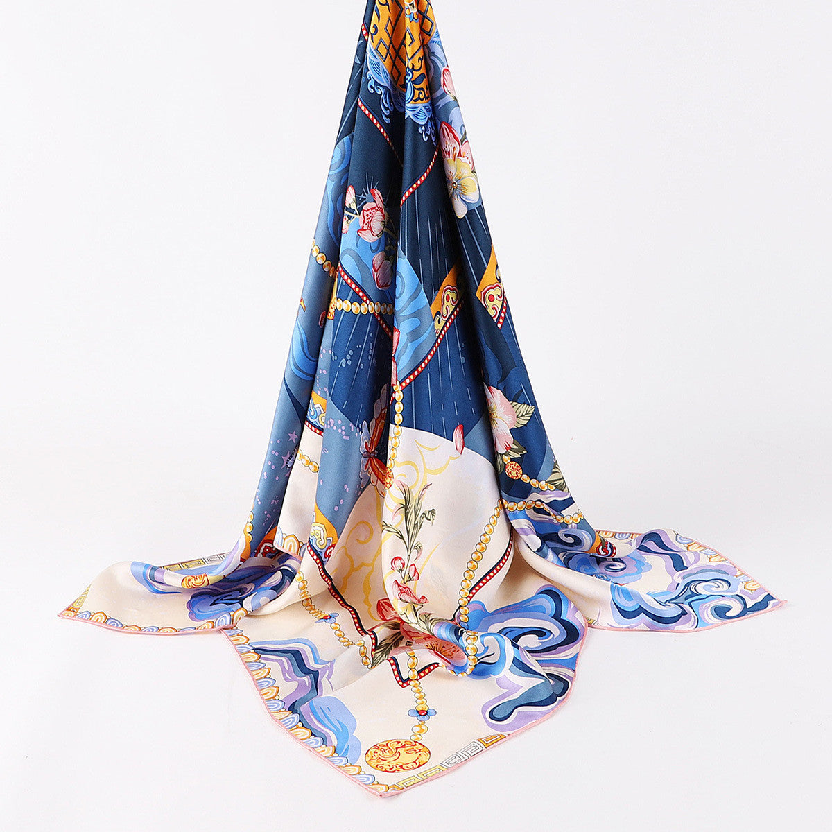 Plain crepe silk gift scarf