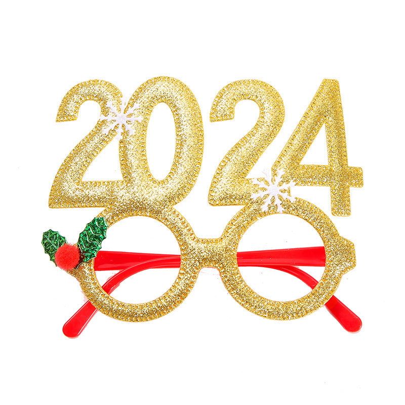 New Year Christmas Glasses Children Gift Party Decoration