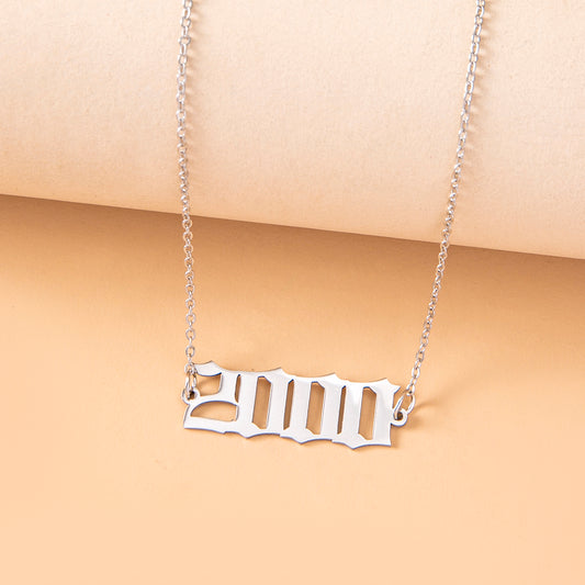 Year Number Necklaces For Women Birthday Date Gifts