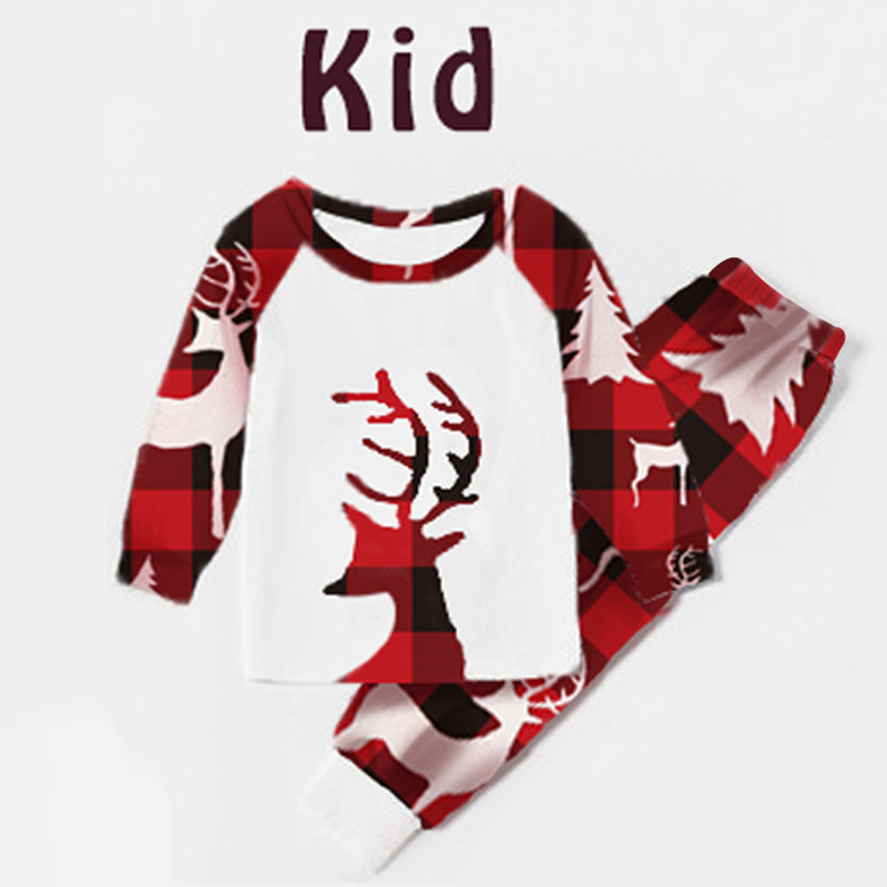 ﻿Christmas European And American Christmas Deer Head Print Parent-child