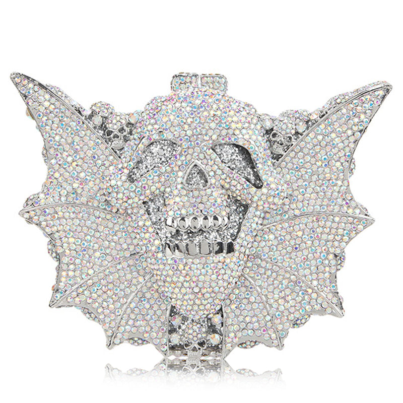 Halloween Crystal Women's Bag Skull Bat