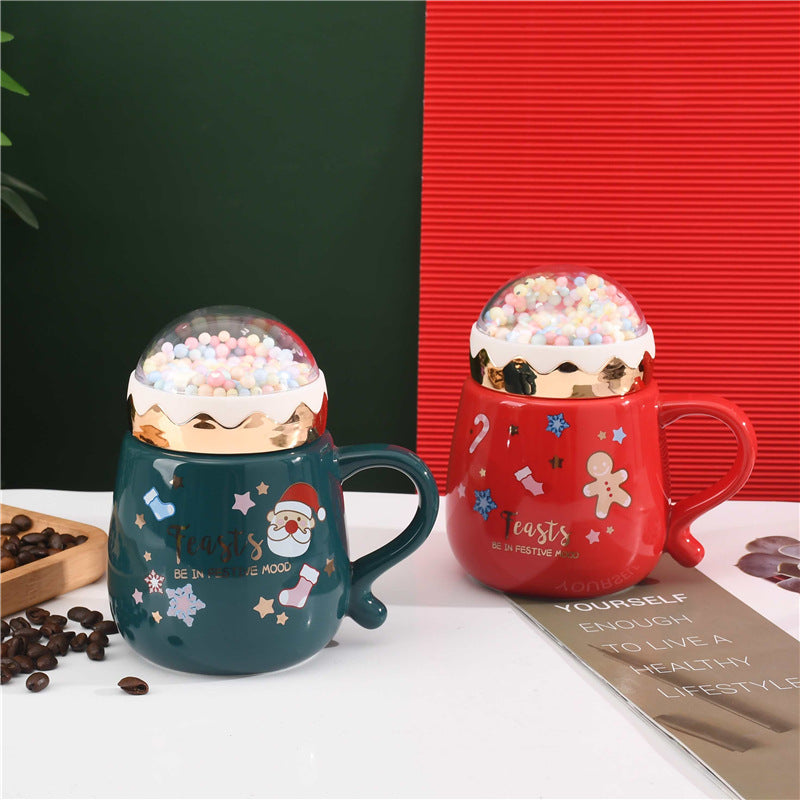 New Christmas Gift Ceramic Mug With Lid