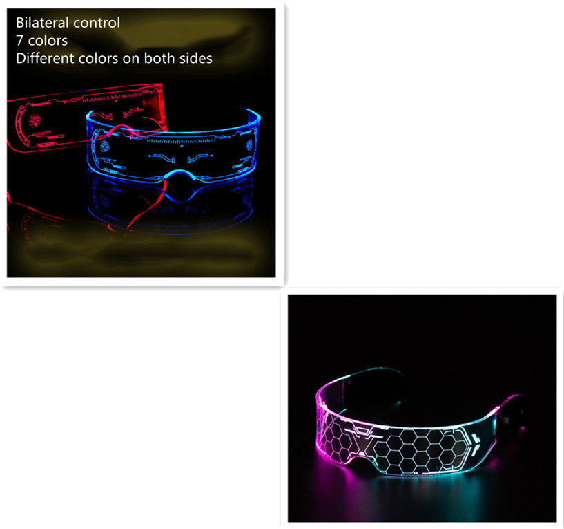 LED Luminous Glasses Party Bar Disco Punk Glasses