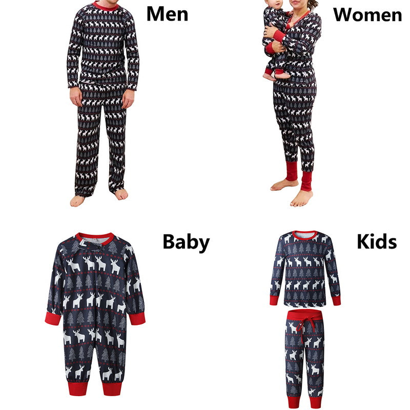 Christmas parent-child long sleeve suit