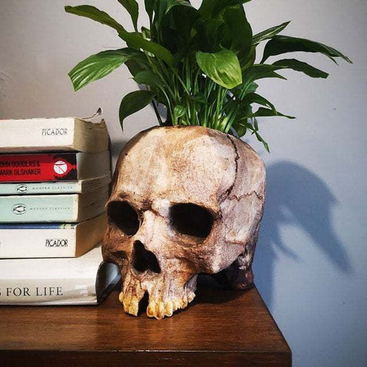 Halloween Skull Resin Flower Pot Outdoor Study