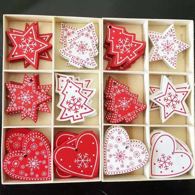 DIY Ornaments Wooden Christmas Gift Pendants