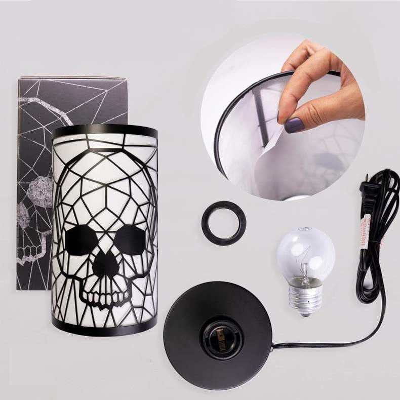 Halloween Skull Decoration Festive Atmosphere USB Iron Table Lamp