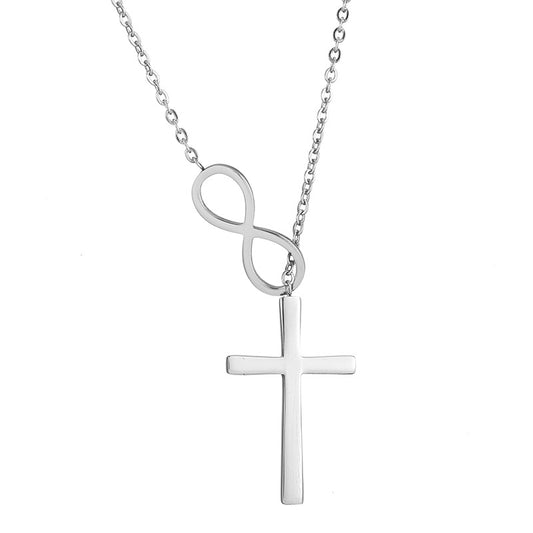 Sterling Silver Luxury Infinite Cross Of Love Chain Girl Gifts