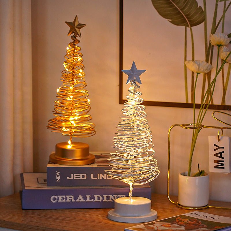 LED Christmas Tree Spiral Light Table Ornament