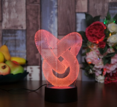 3D night light touch colorful creative Gift LED bedside table lamp