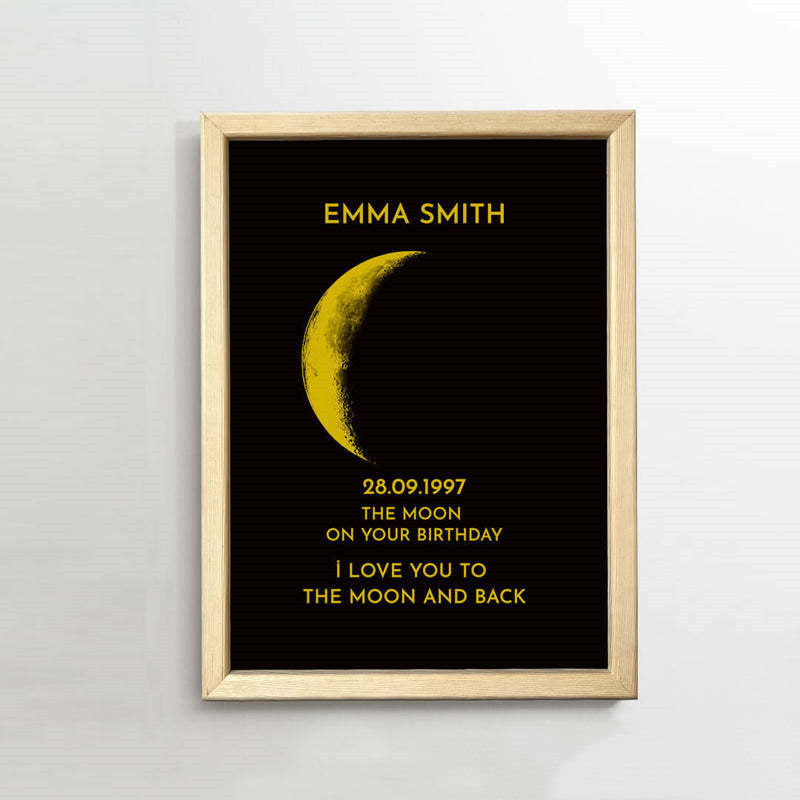 Valentine's Day Couple Art Canvas Frame True Moon Phase