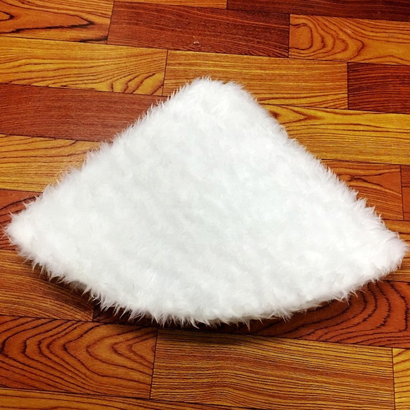 Pure white plush Christmas tree skirt Christmas plush tree skirt