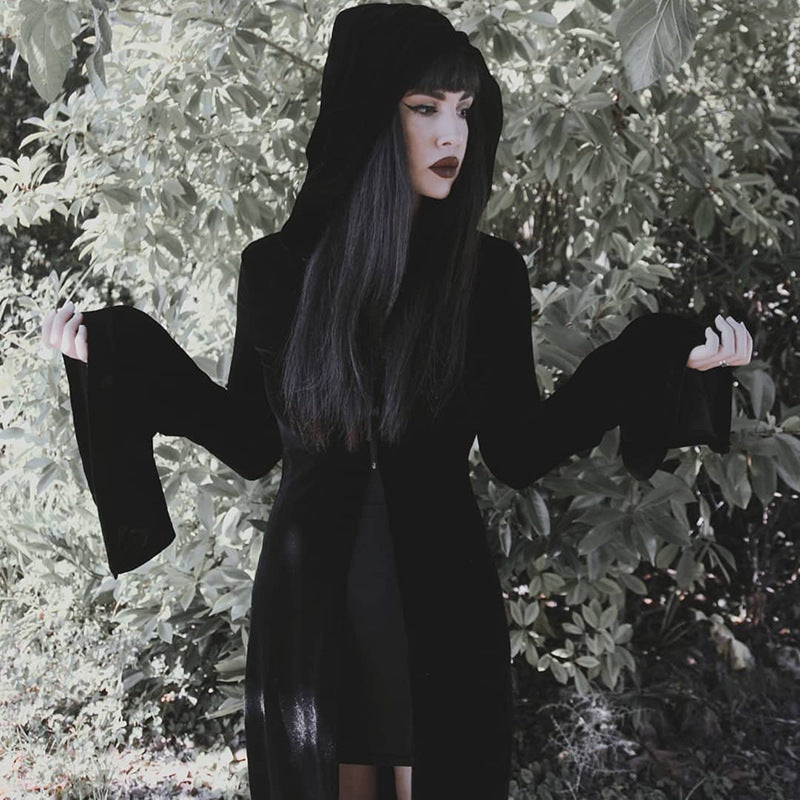 Dark Punk Halloween Velvet Cloak