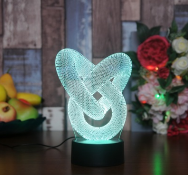 3D night light touch colorful creative Gift LED bedside table lamp