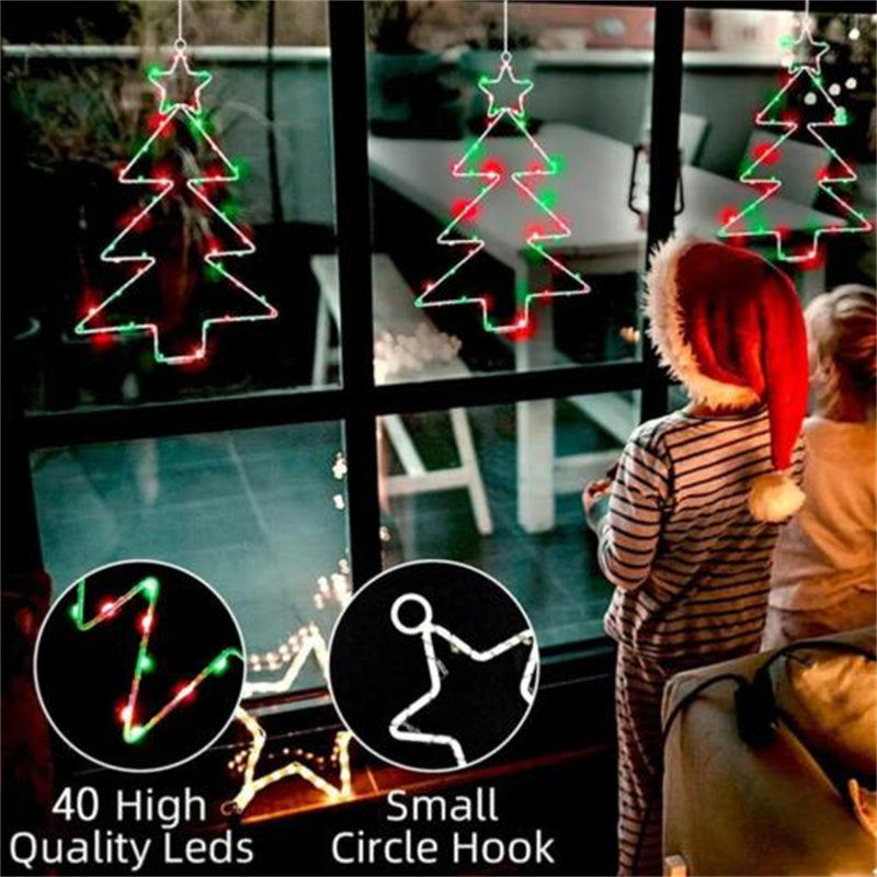 Wrought Iron Christmas Tree Shaped Lantern Festival LED Christmas