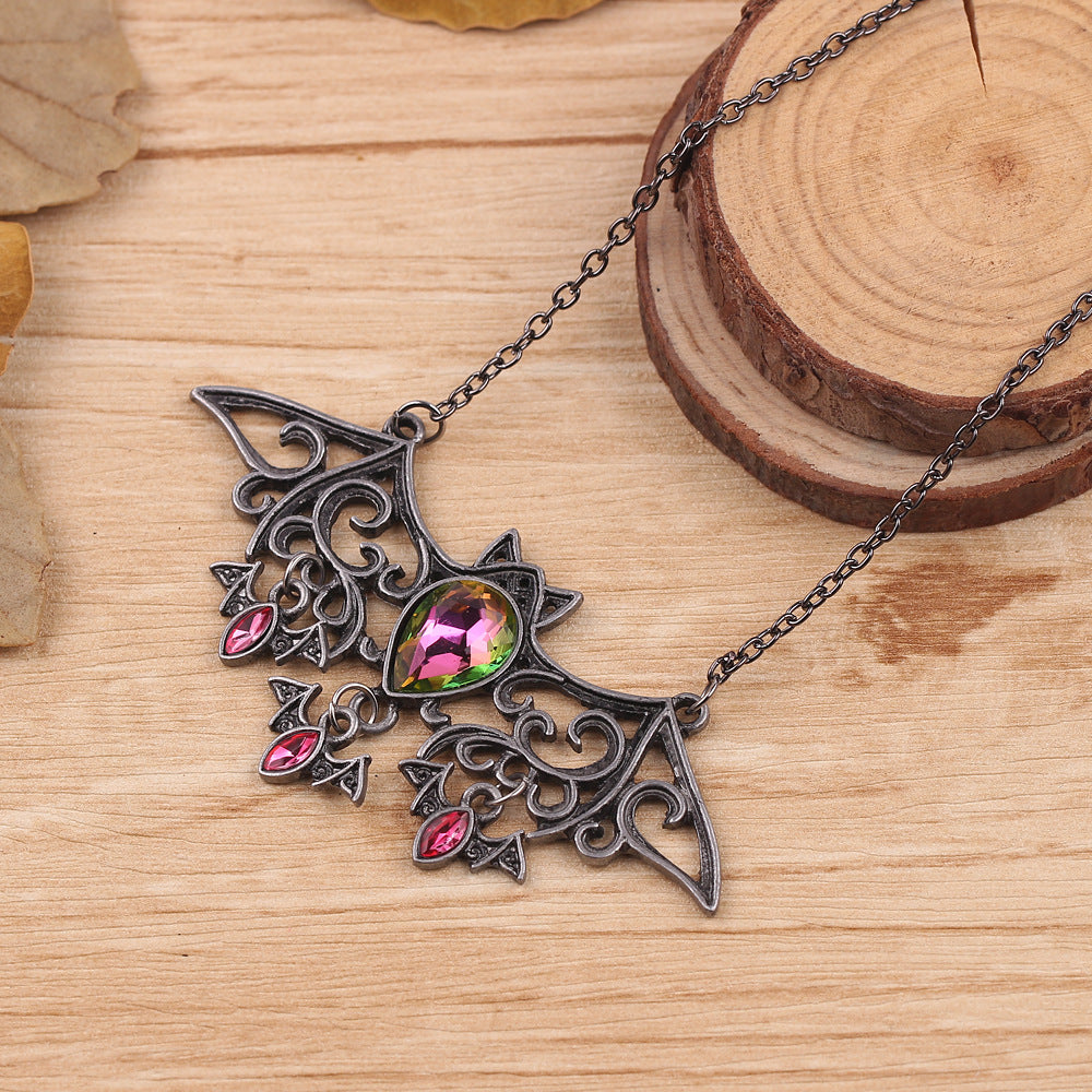 Halloween Accessories Vintage Bat Necklace