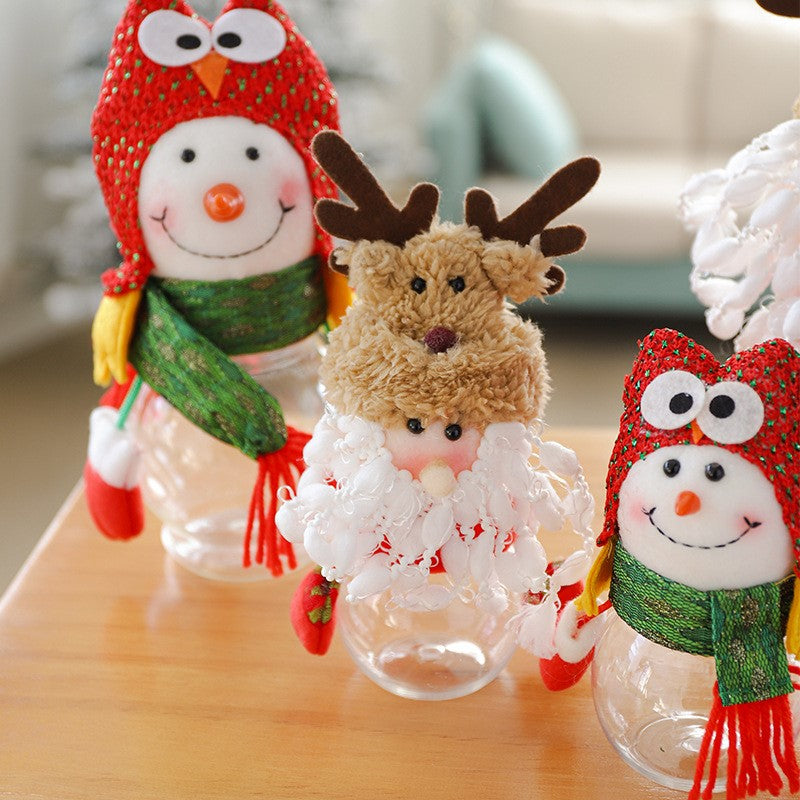 Gift Christmas candy jar Santa Claus doll