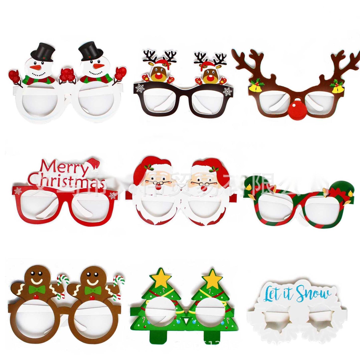 Christmas paper 3D glasses