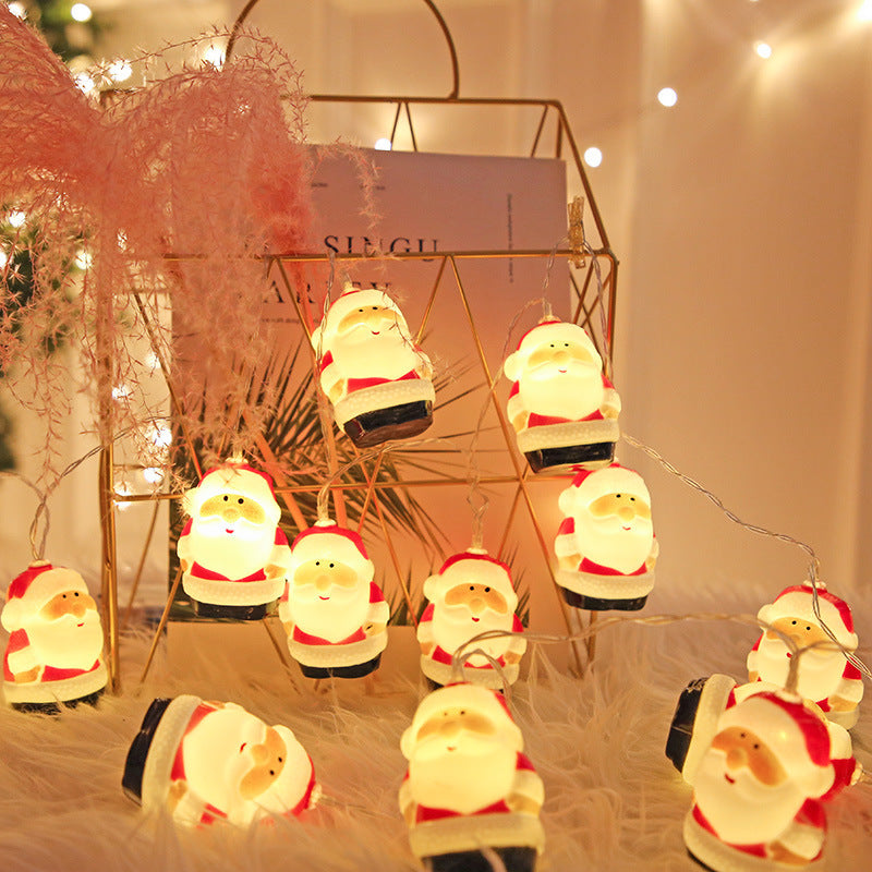 Snowman Christmas Tree LED Garland String Lights Snowflakes