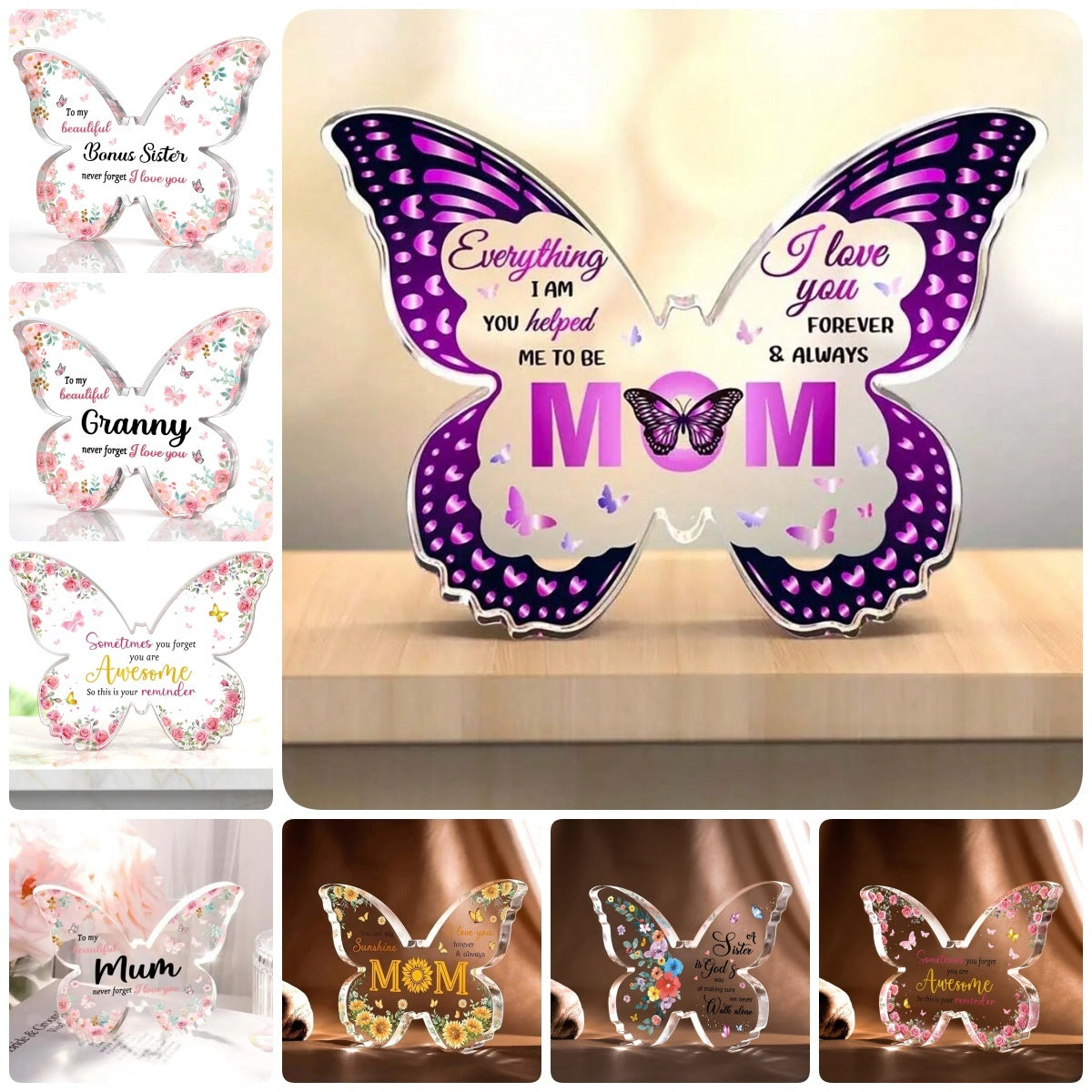 Mother's Day Gifts For Mom Gift Butterfly-Shaped Acrylic