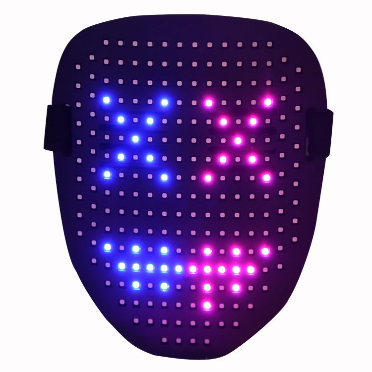 Led Mask Gesture Sensing With 50 Pattern Halloween Cosplay