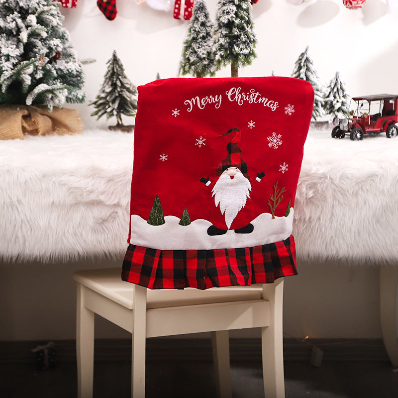 Cross-border Christmas Decorations Plaid Cloth