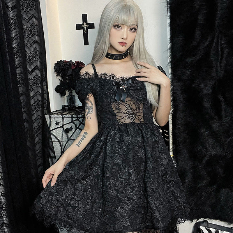Dark Halloween Gothic Short Dress