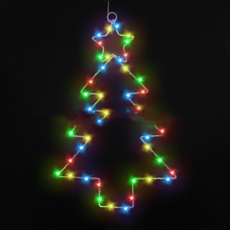 Wrought Iron Christmas Tree Shaped Lantern Festival LED Christmas