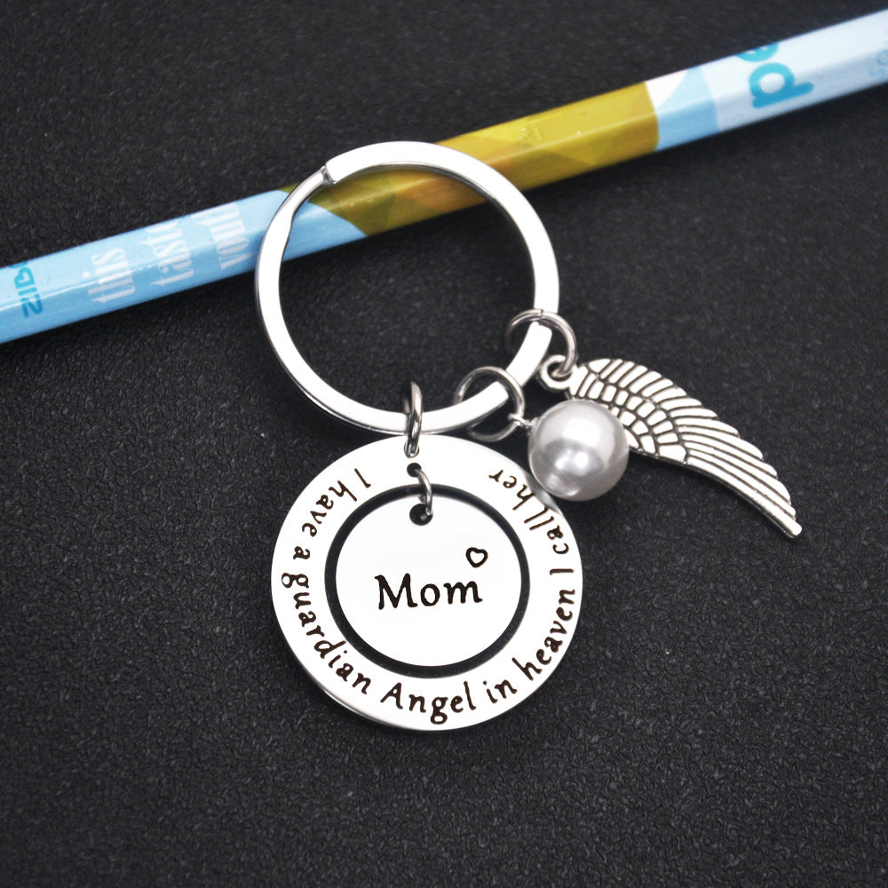 Mother's Day Thanksgiving I Have A Guardian Angdl In Stainless Steel Key Ring