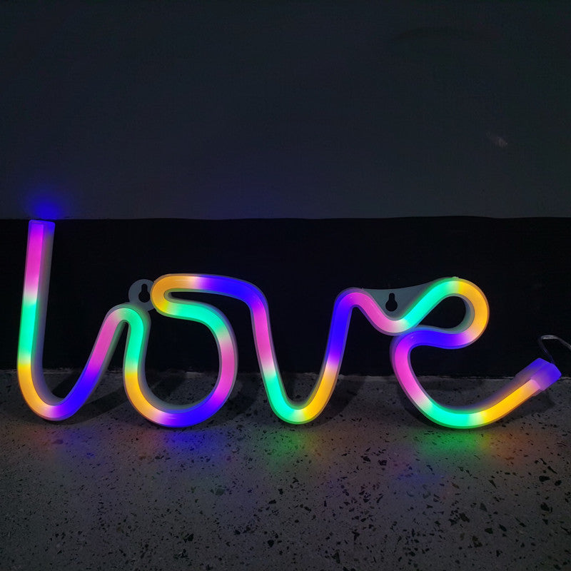 Love Shape Creative Trunk Proposal Decoration Christmas Atmosphere Party Lights