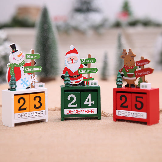 Christmas wooden calendar decorations