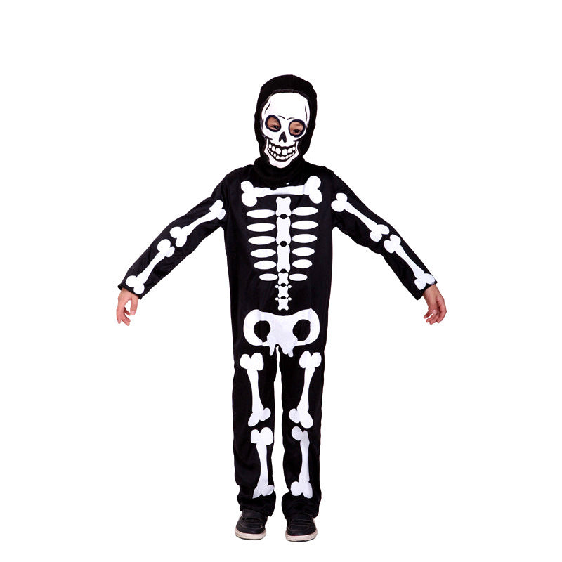 Halloween Carnival Party Children Boy Skull Makeup Ball Performance Costume