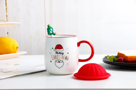 Cute Ceramic Cup Christmas Gift Net Red