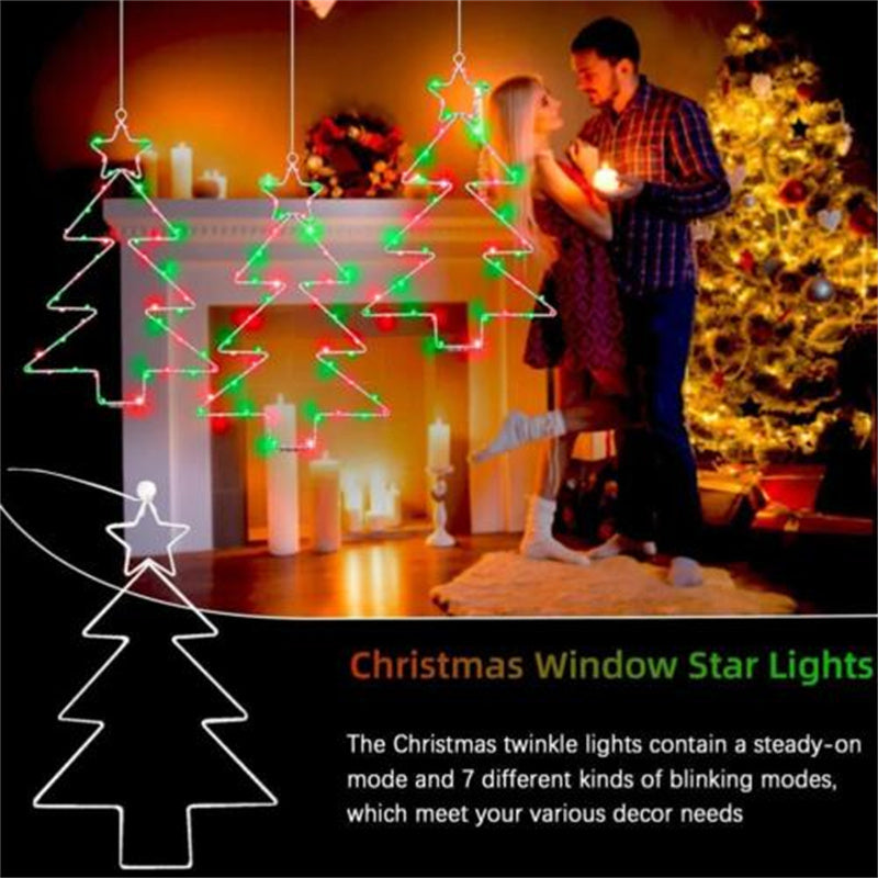 Wrought Iron Christmas Tree Shaped Lantern Festival LED Christmas